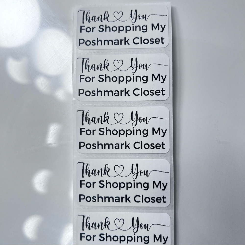 100 Poshmark Package stickers | thank you for shopping my Poshmark closet - Picture 2 of 6